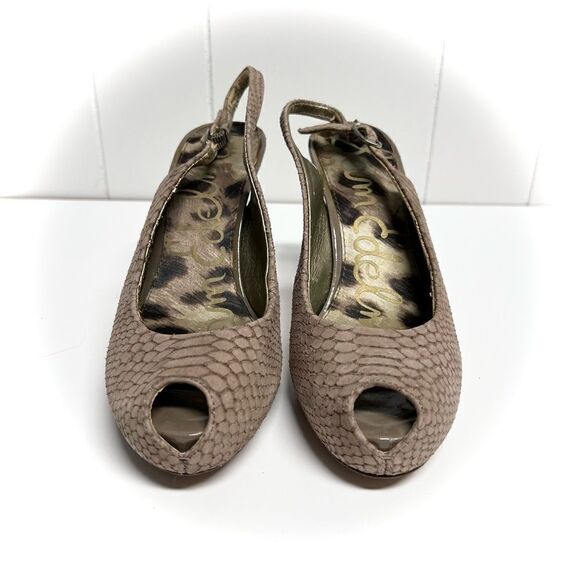 🚨4/$25 Sam Edelman Evelyn Slingback Peep Toe Pumps Size 7 - Picture 2 of 8